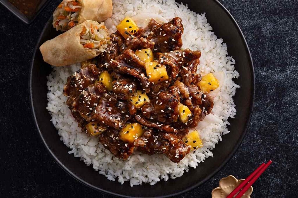 The Teriyaki beef menu